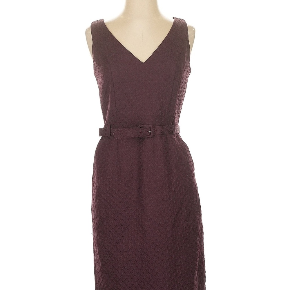 Banana Republic Factory Textured Sleeveless Plum Dress